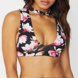 Frankies Bikinis Harley Top in Black Lotus XS